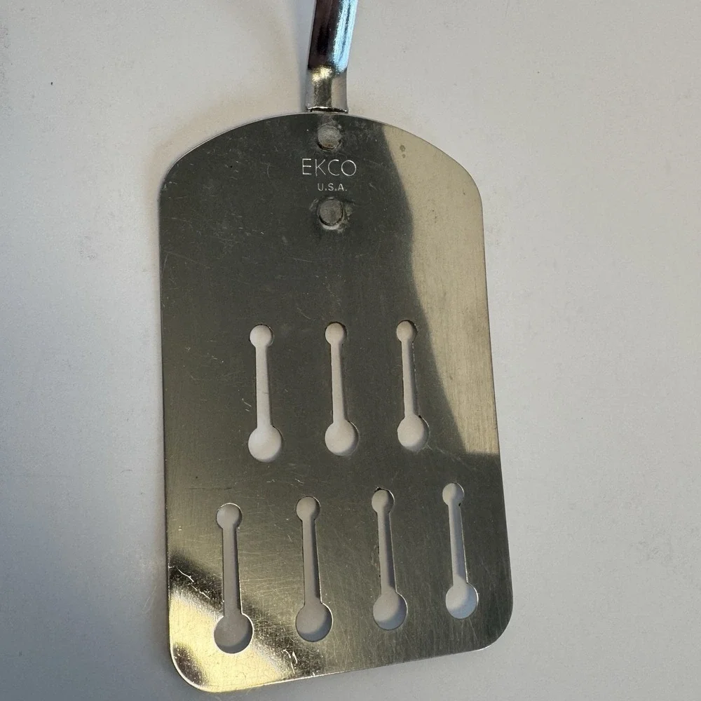 Vintage‎ EKCO USA Keyhole Slotted Spatula 12